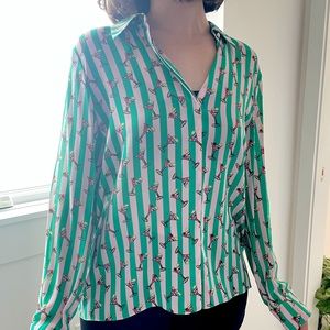 NWT Alice & Olivia Martini Button Up